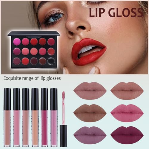 Full Makeup Kit for Women and Teens – Eyeshadow, Lip Gloss, Brushes & More