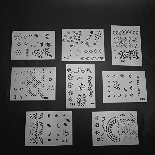 ?shenruifa 20Pcs Reusable Nail Art Stencils Kit - DIY Manicure Templates for Nail Design, French Tips & Gel Polish Application