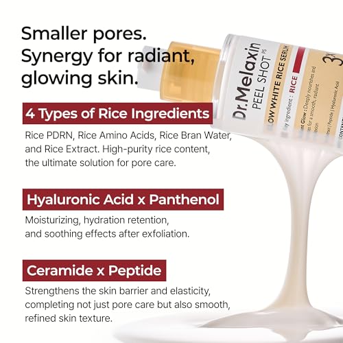 Peel Shot Glow Rice PDRN Serum - 30ml Facial Skin Care for Pore Refinement
