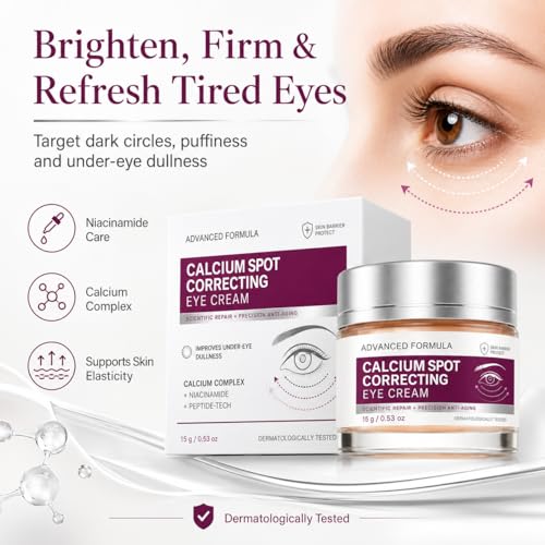 VIORENA Calcium Dark Spot Eye Cream 0.53oz Under Eye Bags Firming & Brightening