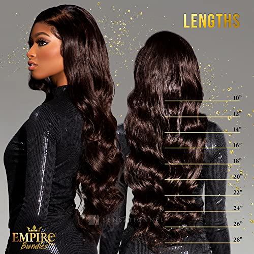 Sensationnel Empire Body Wave Hair Bundles - 12 Inch Natural Remy Virgin Hair