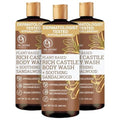 Dr. Jacobs Naturals Pure Castile Soap Liquid Body Wash, Sandalwood - Plant Based Soap Infused with Vitamin E and Aloe Vera to Moisturize Dry and Sensitive Skin - Made in The USA - 32 oz, Pack of 3
