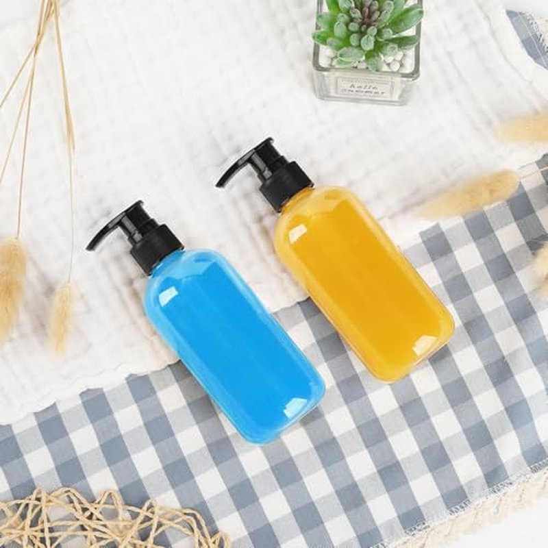15 Pcs 8.5 oz Empty Pump Bottles, Clear Refillable Plastic Dispenser Bottles for Shampoo, Lotion, Hand Soap, Body Wash, Oil, Moisturizer, Travel Liquid Containers