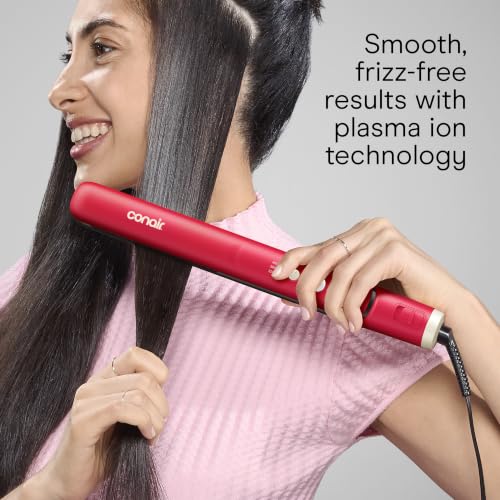 Infrared Hair Straightener Flat Iron - 1 Inch, Reduce Frizz & Damage - Berry