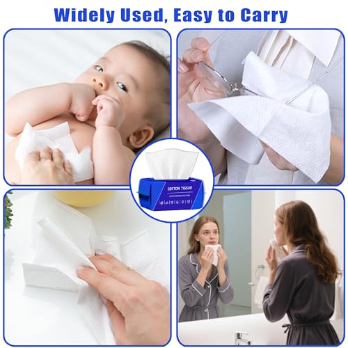 Disposable Face Towels Pack of 6 - 600 Soft & Absorbent Cotton Towels