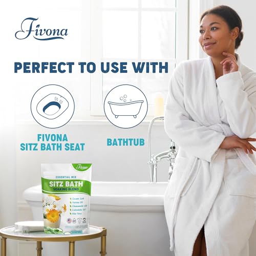 FIVONA Natural Sitz Bath Salt Pack of 3 - Postpartum & Hemorrhoid Relief, 14.1 oz each