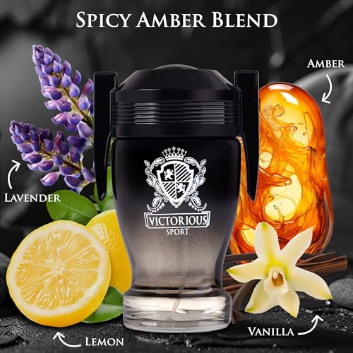 Men's Spicy Amber Fragrance - Long-Lasting Eau De Toilette 3.4 fl oz