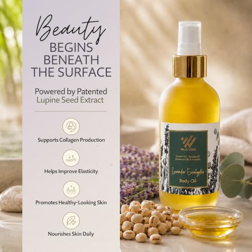 Wild Vibes Lavender Eucalyptus Body Oil - Collagen Boosting Aromatherapy