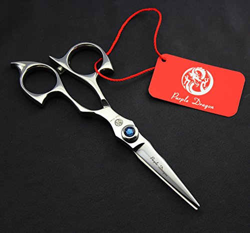 Purple Dragon 5-Inch Hair Cutting Scissors - Professional Salon Barber Shears with Bag