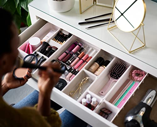 Joseph Joseph Viva Modular Makeup Organizer Set - 12pc Drawer Storage with Compartments & Brush Holder