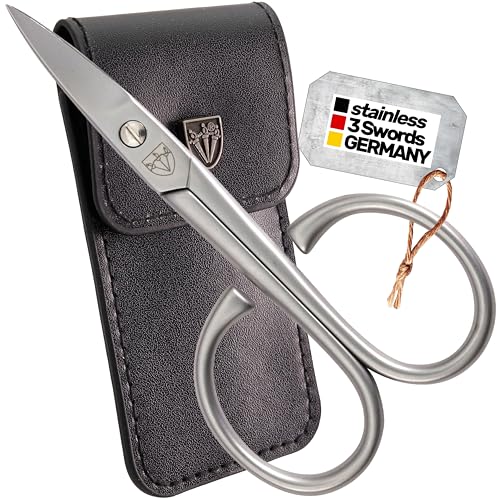Nail Scissors - Curved Stainless Steel Manicure & Pedicure Tool - Strong & Sharp with Case - Variation: Nail Scissors
