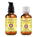 d?ve herbes Plant Based Vitamin C Face Serum with Hyaluronic Acid & Vitamin A & E for Personal Care 30ml (1 oz) + Pure Vitamin E Oil 30ml (1 oz)