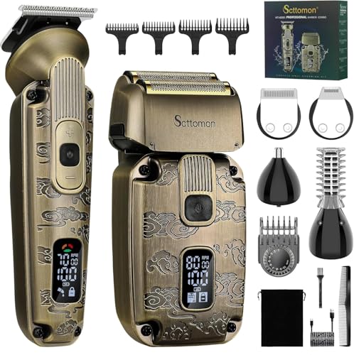 Men's Electric Foil Shaver & Beard Trimmer Kit Waterproof Cordless Grooming