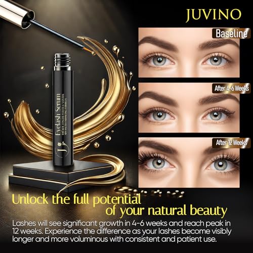 Eyelash Growth Serum for Lash Enhancing: 5ml Natural Power Booster Formula ? Advanced Enhancer for Thicker, Longer Lashes ? Gentle and Vegan (0.17 Fl Oz (Pack of 1), Fragrance Free)