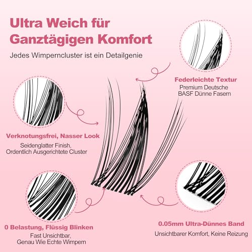 Spiky Fairy Lash Clusters with Ultra-Thin 0.05mm Invisible Band, 8-18mm Manga and Wet-Look Lashes, WideSpan DIY Eyelash Extensions, C Curl, 120 Clusters, Beginner Friendly, FayJoo FLICKER 11 Lash Only