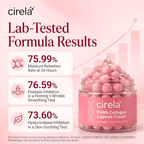 PDRN Pink Collagen Capsule Cream, Peptide Serum for Face