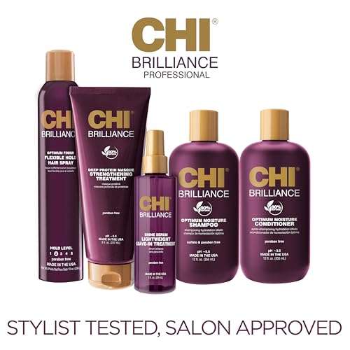 CHI Deep Brilliance Optimum Moisture Conditioner, With Olive & Monoi Oil To Strengthen Hair, Sulfate, Paraben, & Cruelty-Free, 32 Oz