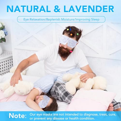 Unscented 60 Pack Steam Eye Masks for Dry Eyes & Relaxation - Disposable