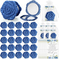 Blue Bridal Shower Favors Set - 50 Rose Compact Mirrors, Thank You Cards & Organza Bags - Variation of THIS listing
