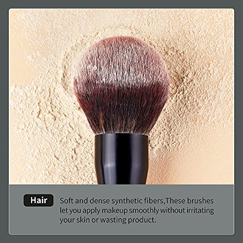 Jessup Eyeshadow Brushes Set Bamboo 15pcs T137 with 5pcs Makeup Artist Large Face Makeup Brushes Set T273