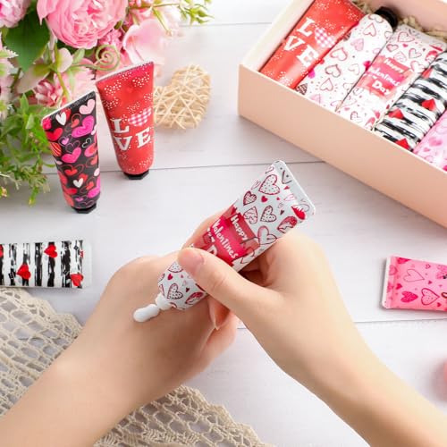 Siifert 48-Pack Valentine Hand Cream Gift Set, 30ml Each – Heart Moisturizing Lotion for Women & Friends, Bulk Gift Basket