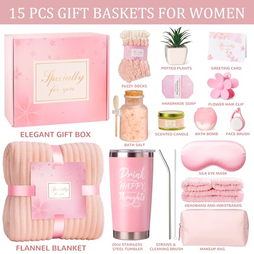 Pink Get Well Soon Gift Basket for Women Post-Surgery Care & Relaxation