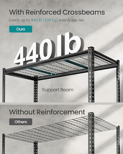 Heavy-Duty 5-Tier Steel Storage Shelves Set of 2 - Garage & Warehouse Organizers