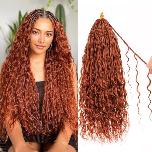 24 Inch Goddess Box Braids Hair Extensions - Protein Fiber 350# / 8 Pack