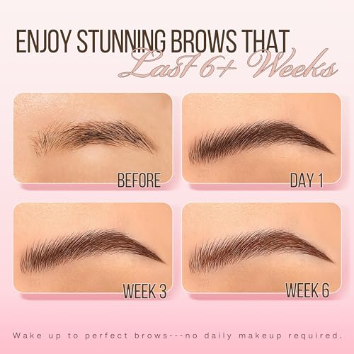 LASHVIEW Brow Color Kit with Natural Effects Long Lasting Lasts 4 Weeks Easy to Use for Salon & Home Use(Brown)