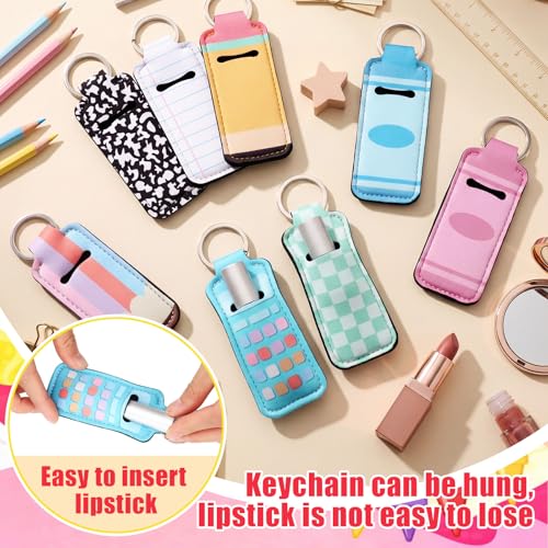 40 Pcs Teacher Lipstick Holder Keychain Pastel Variation of THIS Listing