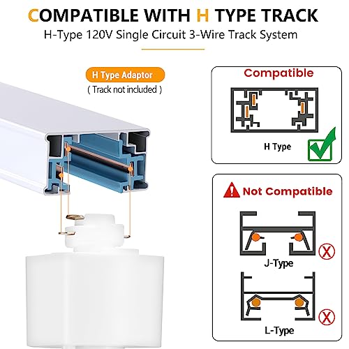White 4-Pack LED Track Lighting Heads Dimmable Adjustable 2000K-6000K