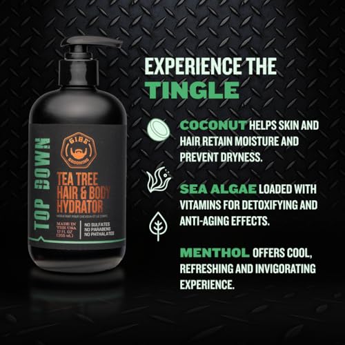 GIBS Top Down Hair and Body Hydrator 33.8 Ounce - Nourishing Moisturizer