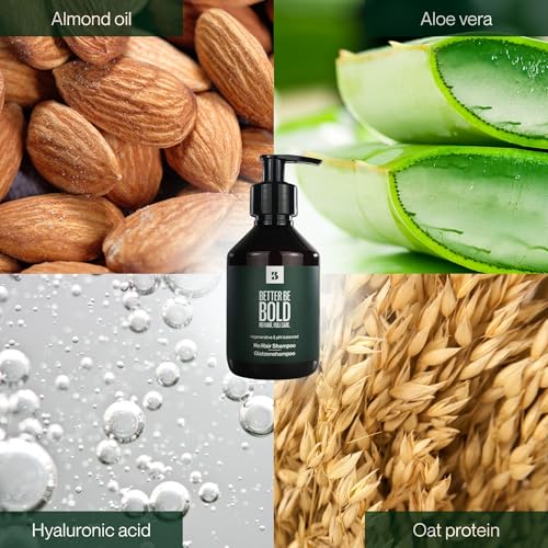 No Hair Shampoo for Bald Heads - Gentle pH-Neutral Cleansing with Almond Oil & Aloe Vera, Made in Germany