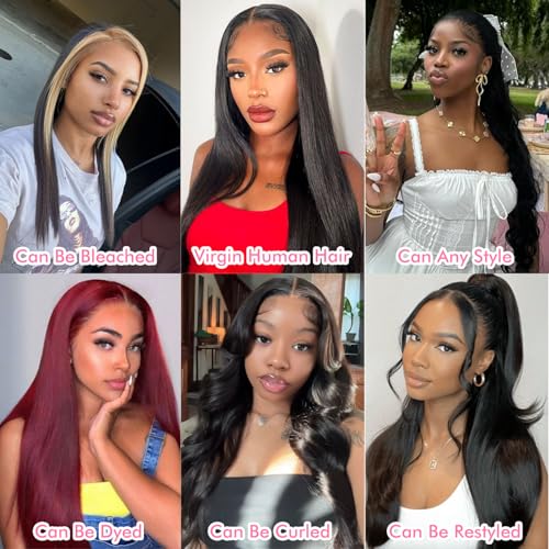 Human Hair Bundles 8 10 12 14 Inch Straight Hair Extensions - Queenset