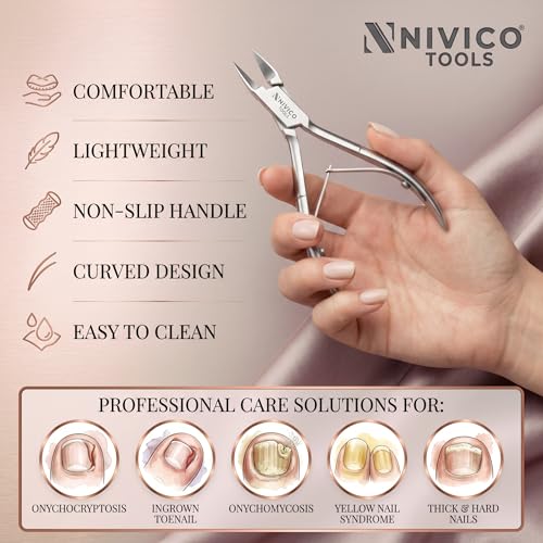 Ingrown Toenail Nipper - Surgical Stainless Steel Podiatry Trimmer for Thick Nails