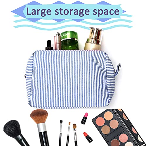 GFU Makeup Bag Large Travel Zipper Cosmetic Pouch, Toiletry Organizer for Women and Girls