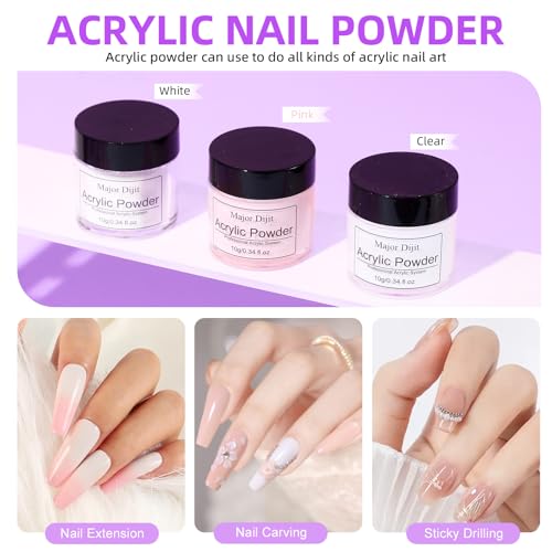 Complete Acrylic Nail Kit with Drill, Polishes & Tools for DIY Nail Art