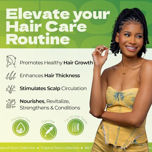 Bronner Brothers Tropical Roots Black Castor, OIL, Rosemary, 5 Fl Oz