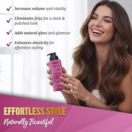 Moisturizing Hair Cream for All Hair Types - Hydrating & Frizz Control, 16.9 fl oz