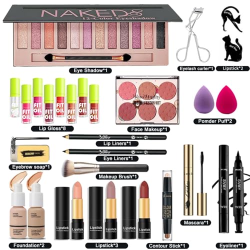 RevoNext A2-01 All-in-One 28-Piece Makeup Kit for Women & Teens