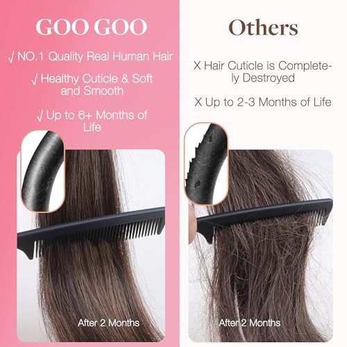 GOO GOO I Tip Hair Extensions 16 Inch Natural Black 50g 100 Strands