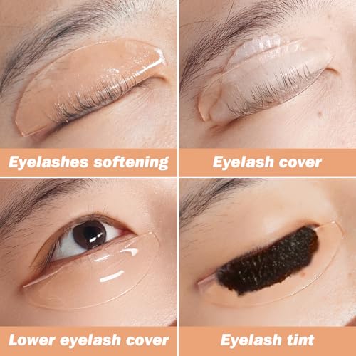PERMANIA Lash Lift Pads Softening, 4Pcs Professional Korean Lash Lift Self Sticky & Ultra Thin for No.1 Perm Lotion (Orange)