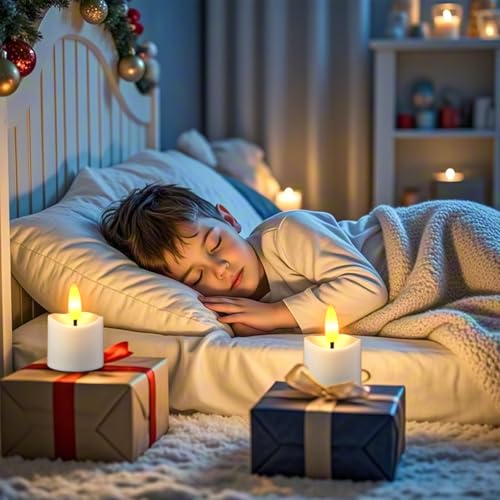 HL Rechargeable Waterproof LED Flameless Tea Lights 12pcs - Yellow 3D