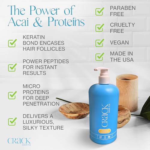 Crack Hair Fix Moisturizing Sulfate-Free Shampoo with Pump 33.8 Oz