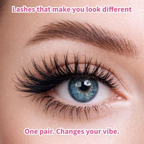 Ultra Fine Ultra Soft 3D Cluster False Lashes - 7 Pairs Natural Cat Eye/Fox Eye Eyelashes, 10-18mm Fluffy Individual Lashes for All Eyes Shapes, Low-Carbon Material Comfortable All-Day Wear