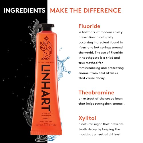 Linhart Toothpaste Enamel Care Pack of 2 - Gentle Formula for Sensitive & Normal Teeth, Supports Healthy Gums & Fresh Breath, 3.4 Ounce