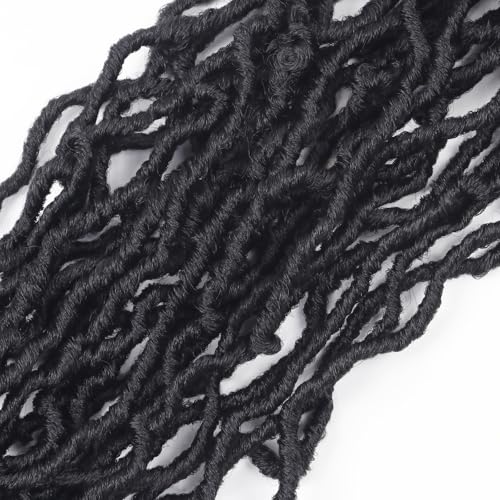 Vemet Soft Locs Faux Locs Crochet Hair 18 Inch - 1B, Pack of 8