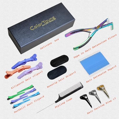 Rainbow Tape-In Hair Extension Pliers Kit for Seamless Sealing - Professional Hair Tool
