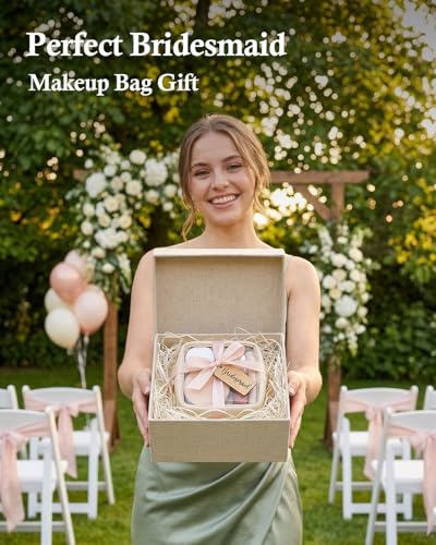 Mini Clear Makeup Bag with Beige Compact Travel Organizer - Pocmimut