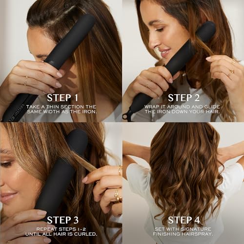 Mini Ceramic Flat Iron for Short Hair & Travel - 3/4 Inch, Heat Protectant Spray Set
